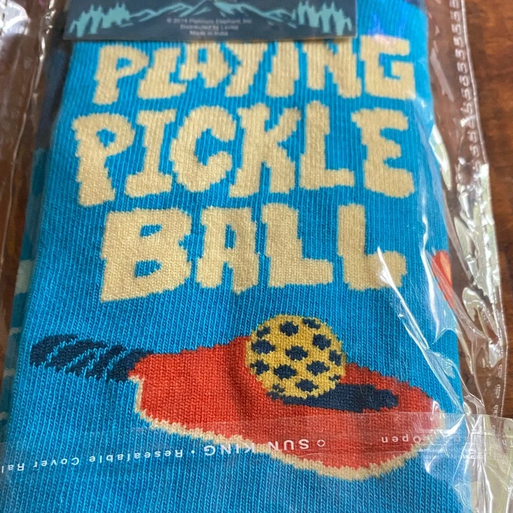 NWT Lavley Colorful I'd Rather be Playing Pickle Ball Socks Stocking Stuffer